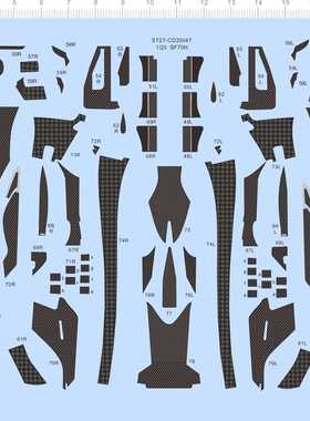 75328 碳纤维水贴 ST27-CD20047 1/20 SF70H法拉利f1赛车模型2309