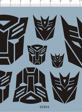 62804-A2802  整版胶 车身引擎盖和尾箱 变形狂派博派水贴 现货