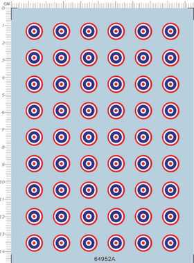 64952A整版胶1/72 泰国飞机ki27战机模型水贴纸定做订做批量定做