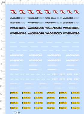 70488整版胶1/50 WAGENBORG NEDLIFT 工程车模型水贴纸标签现货