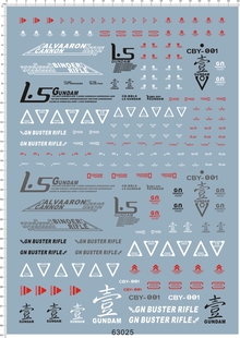 63025-B203 PG Gundam 1 1.5 重生再生gd水贴纸11