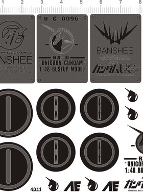 4011   1:48 独角兽gd头胸像 金属贴111