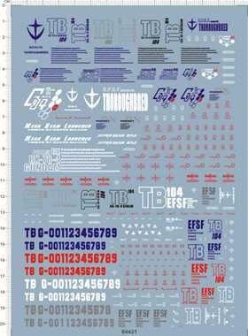 64421-8B16 mg RX-78-4 Ver.2 四号机gd水贴 gundam decal2