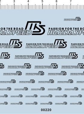 00220-A3212 -马自达-马自达 SPEED MS 模型车水贴纸
