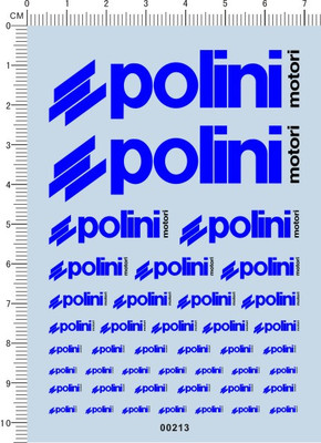 00213-10E12  整版胶-POLINI 模型车水贴纸 现货
