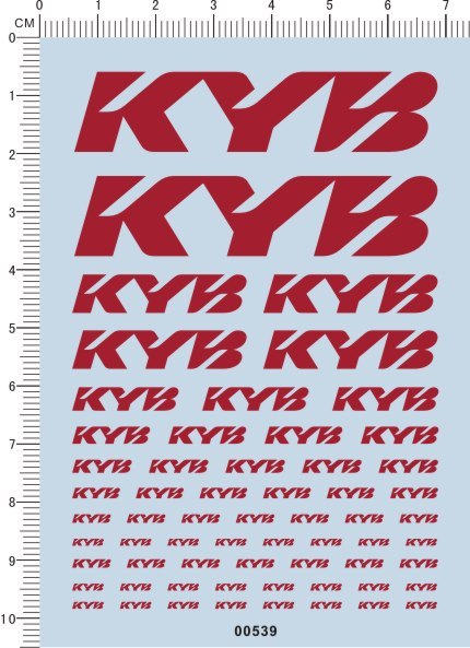 00539-KYB 模型车水贴纸 影视道具敢达模型水贴纸定做订做定制