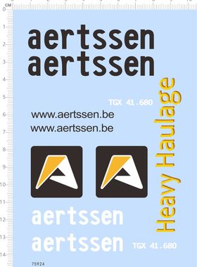 75924 heavy haulago tgx 41 680 挖掘机 整版水贴 aertssen 2310