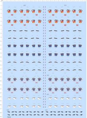 76434整版水贴 龙女仆眼睛 GSC 手办娃娃模型定制打印2312