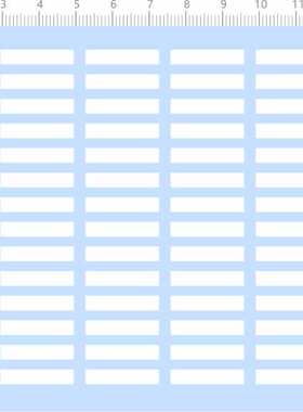 68950整版胶无比例兵人头盔白色线条直线纸模模型水贴纸定做现货