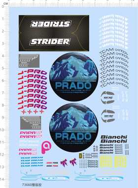 73660整版水贴汽车模型 prado ianchi STRIDER PAPA 平衡车