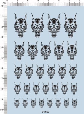 01157-A5717 gd恶鬼福音战士EVA NERV 咕噜骷噜头水贴纸现货