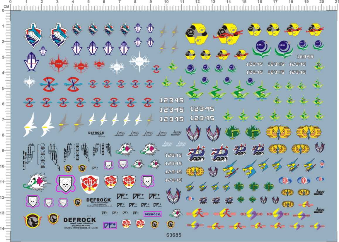 63685 Seed MSV Mobile Suits Variation MS衍生机gd水贴2