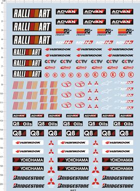 63194-8214 RALLIART ADVAN HANKOOK Q8 YOKOHAMA 三菱拉花