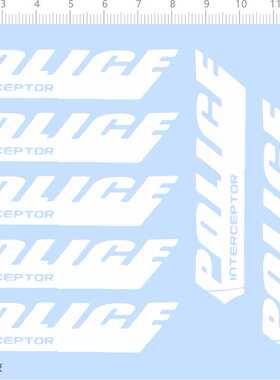 73241整版胶 POLICE 车模 水贴纸模型车美国警车儿童玩具车现货