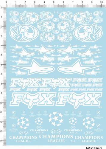 713-A3506 FOX Champions League 各种比例模型水贴纸