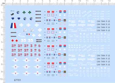 67701整版胶1/72二战同盟国装甲车辆冷战苏联装甲车辆车模型水贴