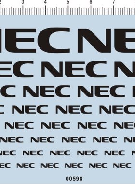00598-A1211 NEC 模型车水贴纸
