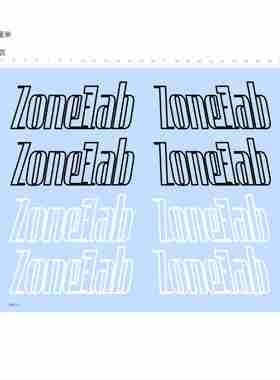 84317 ZONELAB定制打印模型水贴可撕膜不干胶独立胶位现货