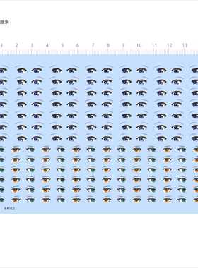 84062手办眼睛水贴 希拉 乔治亚 模型可撕膜不干胶独立胶位现货