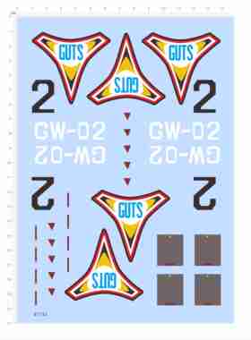 81732比例模型1/48爱罗号GUTS GW02战斗机奥特曼动漫水贴纸现货