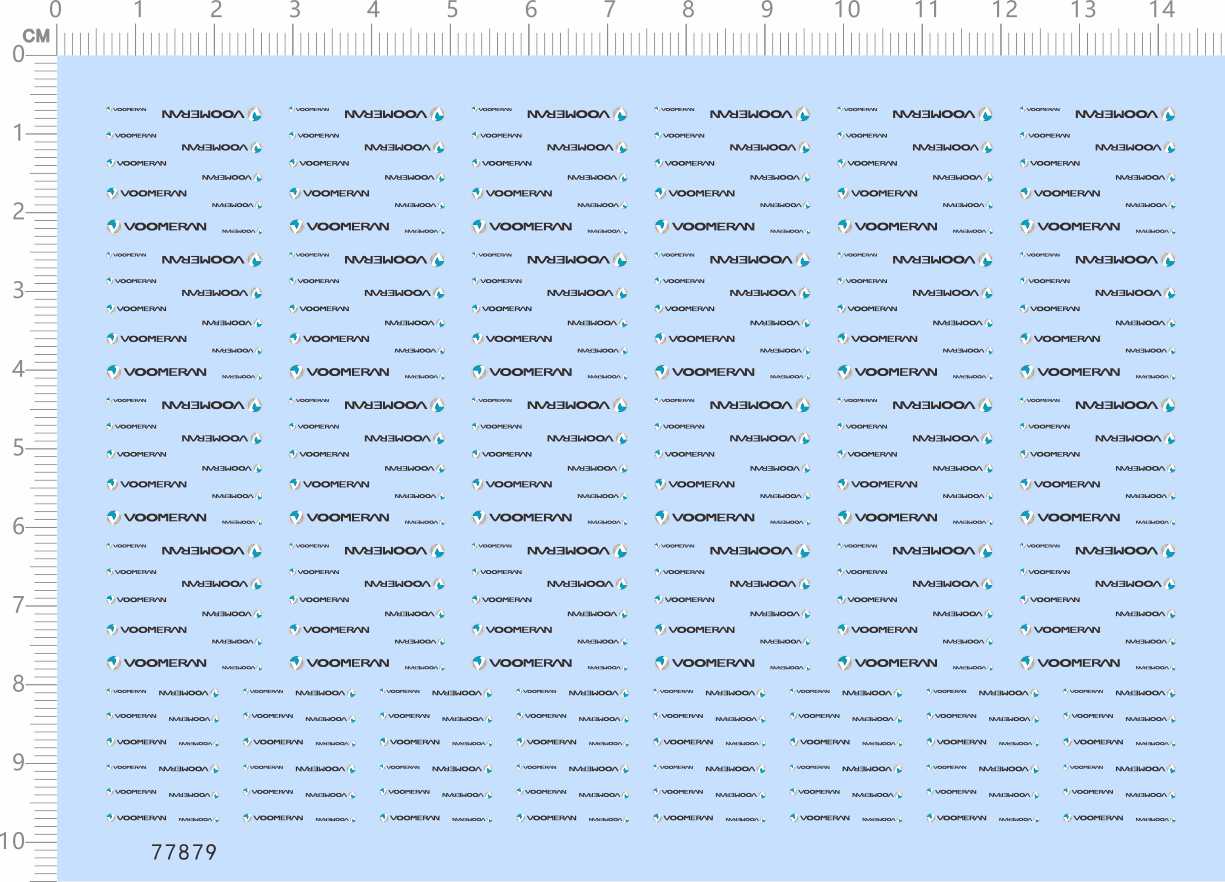 77879整版胶无比例 VOOMERAN模型水贴定制打印2402