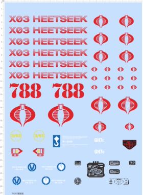71265整版胶 X03 HEETSEEK 788 模型水贴 蟒蛇