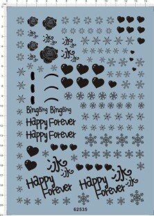 62535-A6719 MG BEAGGUY III 熊霸3玫瑰花心形雪花 gd水贴 现货