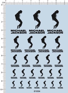 01054-A3808 流行天王迈克尔杰克逊Michael Jackson模型车水贴
