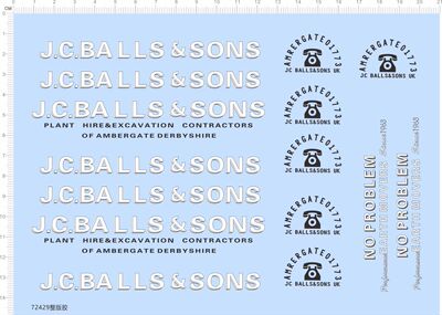 72429整版胶 J.C.BALLS&SONS NO PROBLEM 座机图标模型水贴定做