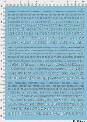 1004-8005 白字黑边 英文字母和数目字