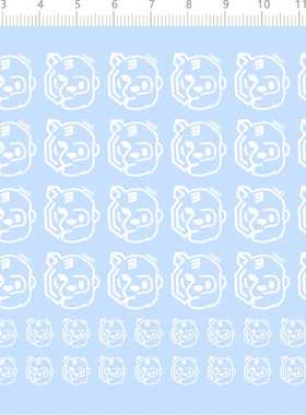 73299整版胶 老虎 模型水贴纸打印 现货