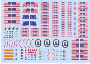 77965 1/100 伯克级驱逐舰船舶模型水贴美国国旗定制打印2403