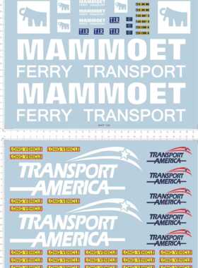 64477 1/24 mammoet ferry transport荷兰物流卡车53尺冷藏挂车1