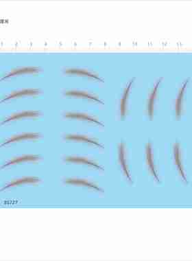 85727大娃娃手办眉毛模型水贴可撕膜不干胶独立胶位现货