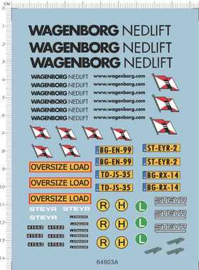 64903A-A4716 1/24 卡车Wagenbore物流公司的贴标贴water decal