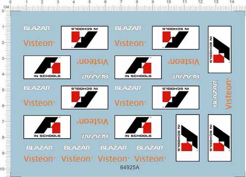 64925A in schools visteon blazar 贴water decal custom made