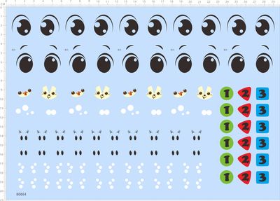 80664整版迪士尼米奇米妮蝴蝶结卡通人物水贴纸眼睛纹身标签现货