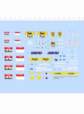82192比例1/18法拉利F40底座641风火轮F190万宝路fiat agip 2405