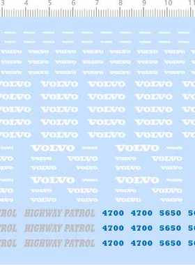 68108整版胶无比例HIGHWAY PATROL VOLVO比例模型车剪纸水贴纸
