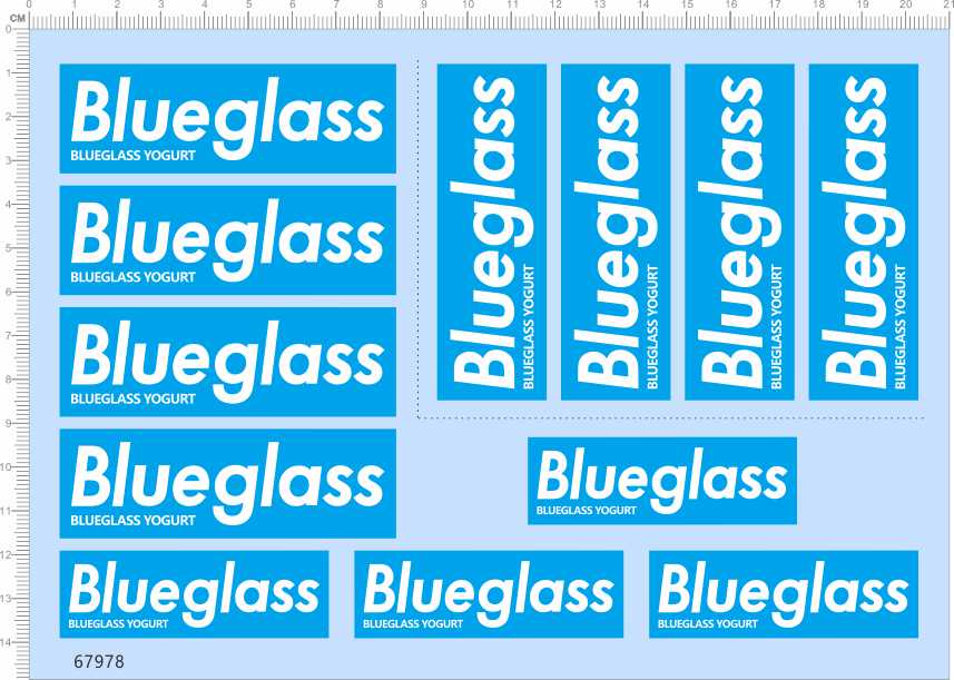 67978整版胶个性签名英文名适用于Blueglass比例模型剪纸水贴纸