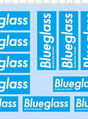 67978整版胶个性签名英文名适用于Blueglass比例模型剪纸水贴纸