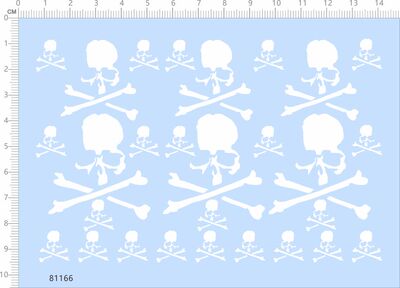 81166整版胶1/48 mmj  骷颅头 扎古元祖rx78 rx-78-2水贴纸模型