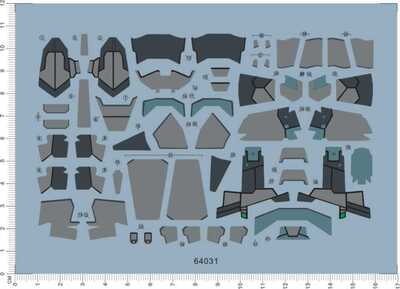 64031-14306 HGUC HG Z2 ZII 特拉维斯机gd水贴纸 water decals1