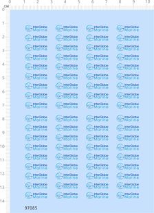 胶英文名签名Inter 97085整版 Globe Marine水贴纸模型水转印A6