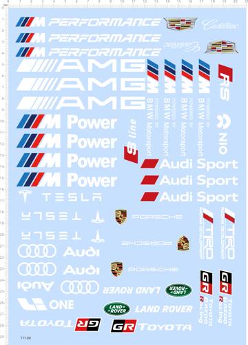77100整版无比例LAND ROVER GR A4 amg m-power模型车水贴现货