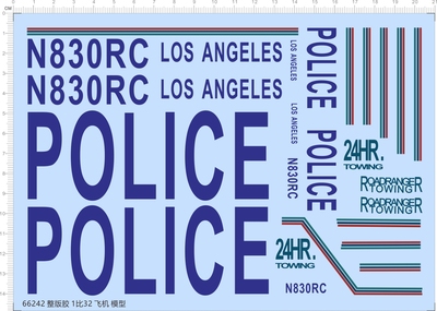 66242整版胶 N830RC POLICE LOS ANGELES 24HR TOWING ROANRANGER