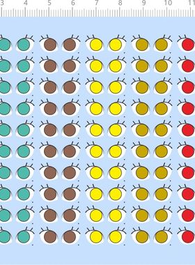 75662 眼睛 绿黄棕红蓝 molly 手办娃娃模型水贴定制打印2310