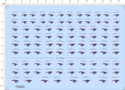 70880整版胶无比例东方Project十六夜咲夜已经水贴眼睛娃娃手办A6