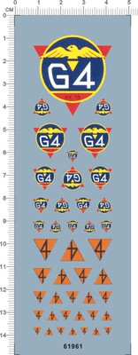 61961  G4 G-4 CORPS 徽章 RX-78-NT-1 gd水贴111