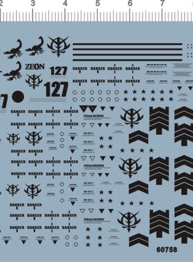 60758-A6203  HG MS-06F2 ZAKU 扎古渣古毒蝎子gd水贴111
